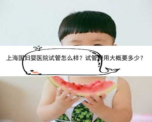 上海国妇婴医院试管怎么样？试管费用大概要多少？